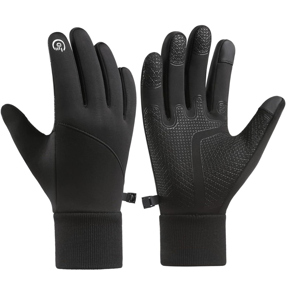 Black Touchscreen Winter Gloves
